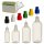 Liquid Flaschen aus PP mit KISI Verschluss + Trichter + Etiketten - 10ml weis 15 Stück
