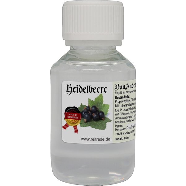 100 ml VanAnderen® PREMIUM Liquid für Aroma-Verdampfer und Diffusoren Heidelbeere
