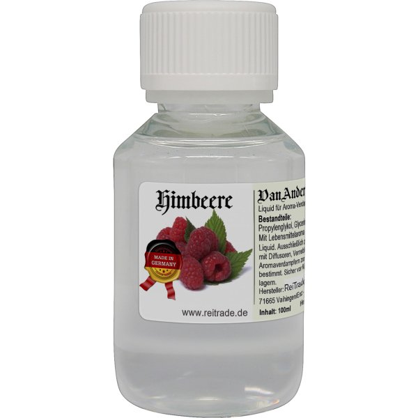 100 ml VanAnderen® PREMIUM Liquid für Verdampfer und Diffusoren Himbeere