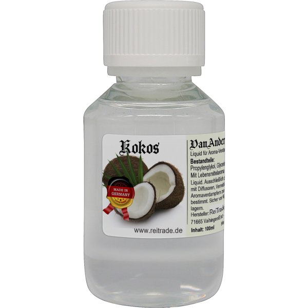 100 ml VanAnderen® PREMIUM Liquid für Aroma-Verdampfer und Diffusoren Kokos