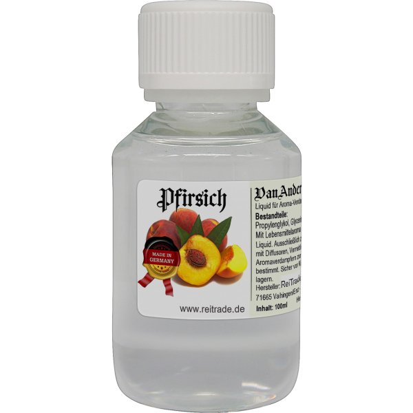 100 ml VanAnderen® PREMIUM Liquid für Aroma-Verdampfer und Diffusoren Pfirsich