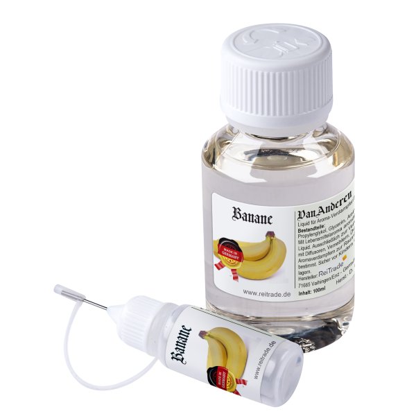 100 ml VanAnderen® PREMIUM Liquid für Aroma-Verdampfer und Diffusoren + 10ml Nadelflasche Banane