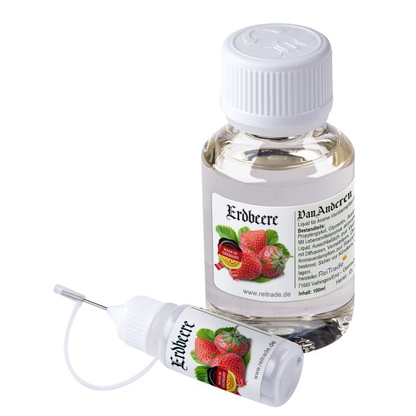 100 ml VanAnderen® PREMIUM Liquid für Aroma-Verdampfer und Diffusoren + 10ml Nadelflasche Erdbeere