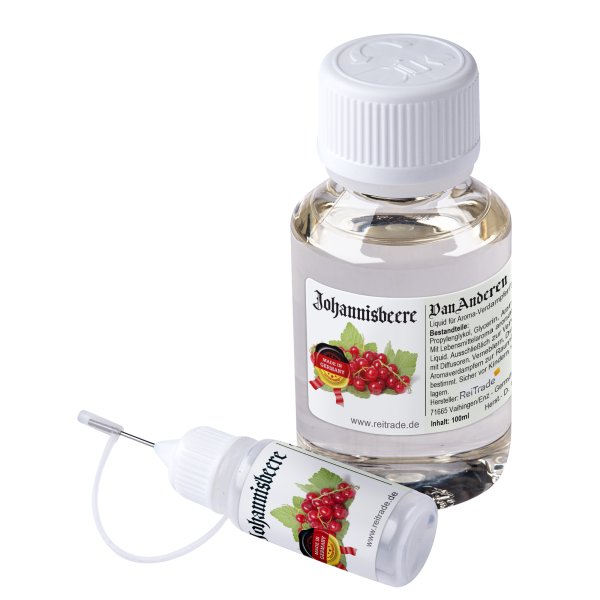 100 ml VanAnderen® PREMIUM Liquid für Aroma-Verdampfer und Diffusoren + 10ml Nadelflasche Johannisbeere