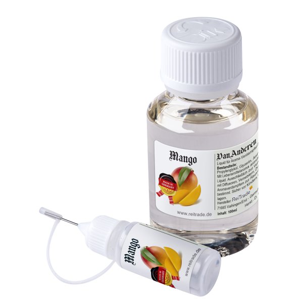 100 ml VanAnderen® PREMIUM Liquid für Aroma-Verdampfer und Diffusoren + 10ml Nadelflasche Mango