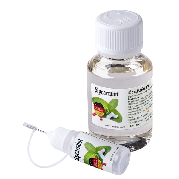 100 ml VanAnderen® PREMIUM Liquid für Verdampfer und Diffusoren + 10ml Nadelflasche Spearmint