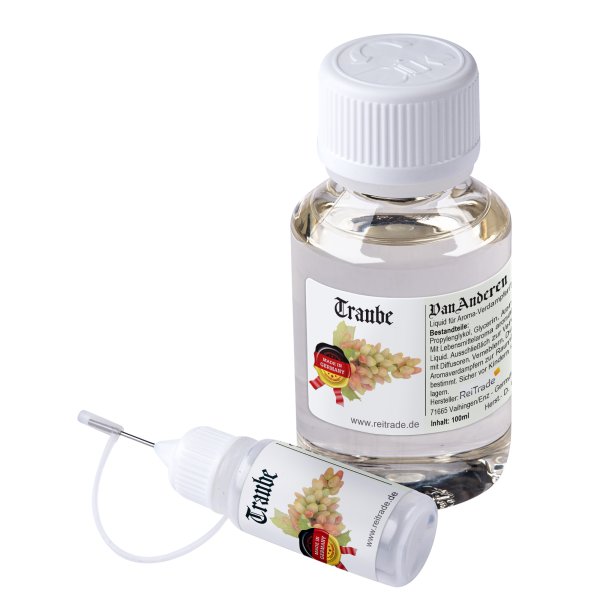 100 ml VanAnderen® PREMIUM Liquid für Aroma-Verdampfer und Diffusoren + 10ml Nadelflasche Traube