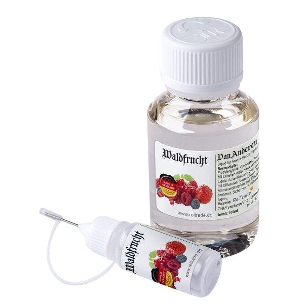 100 ml VanAnderen® PREMIUM Liquid für Aroma-Verdampfer und Diffusoren + 10ml Nadelflasche Waldfrucht