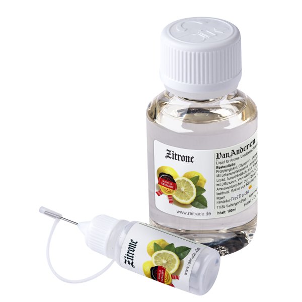 100 ml VanAnderen® PREMIUM Liquid für Aroma-Verdampfer und Diffusoren + 10ml Nadelflasche Zitrone